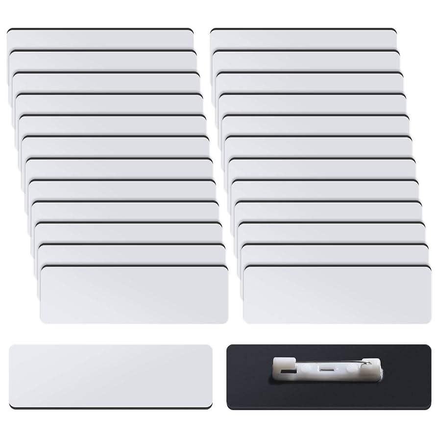 Amazon.com : Name Tag Blank Name Badges 1 x 3 Inch DIY Blank